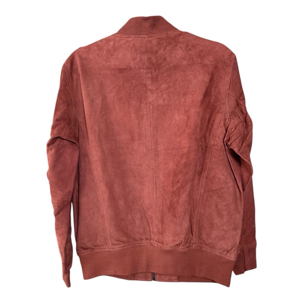 Men’s leather Bomber Jacket 100% Goatskin Leather Size $378 - Picture 5 of 7